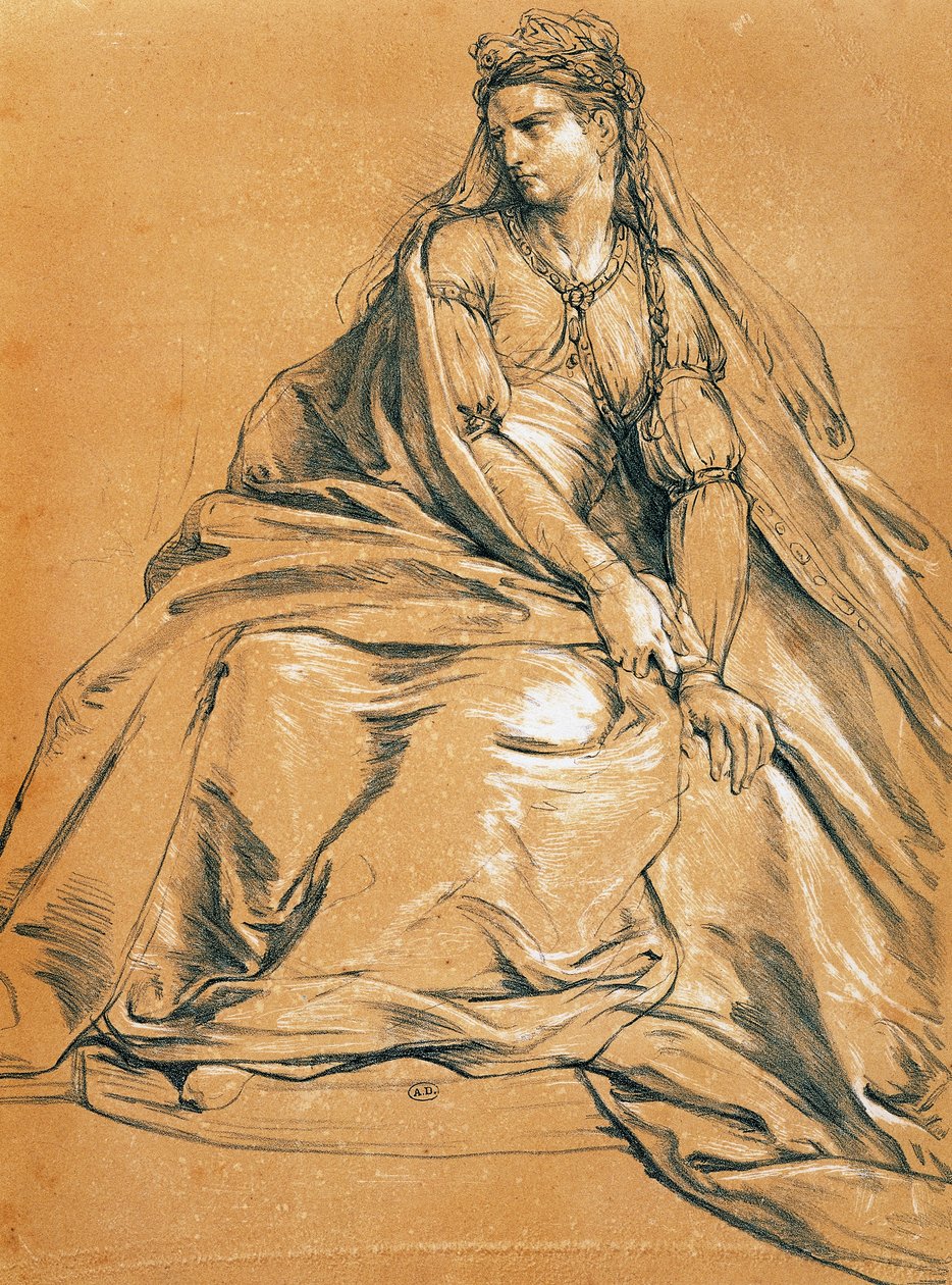 The actress Adrienne Lecouvreur in title role of Andromaque by Jean Racine
