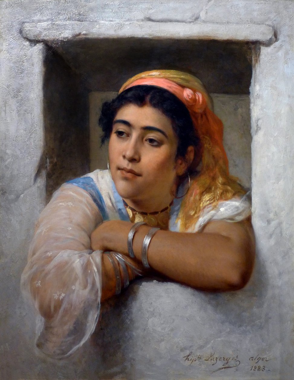 At the Window by Jean Raymond Hippolyte Lazerges