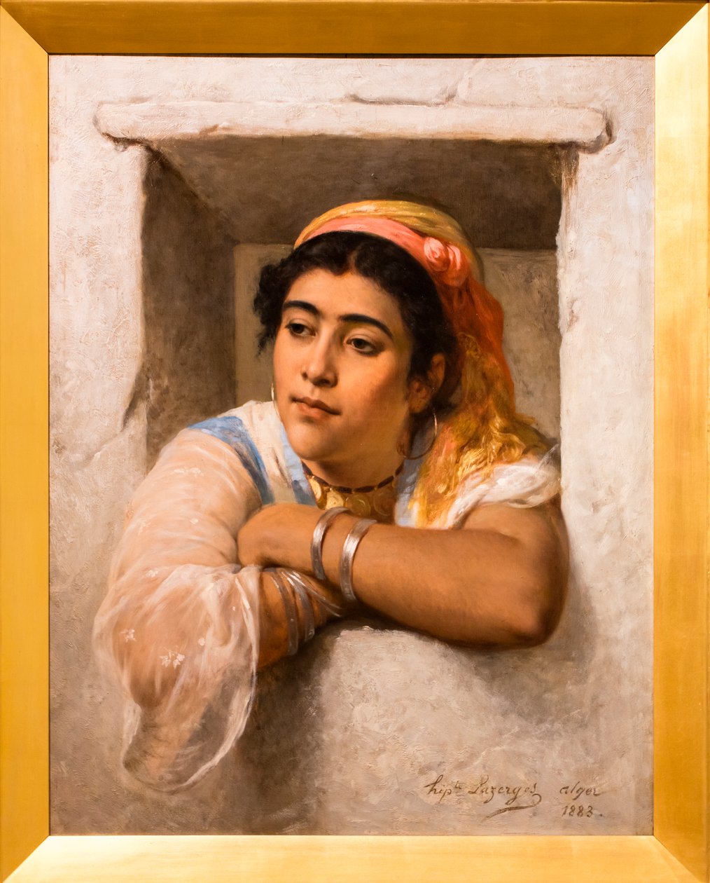 At the Window by Jean Raymond Hippolyte Lazerges