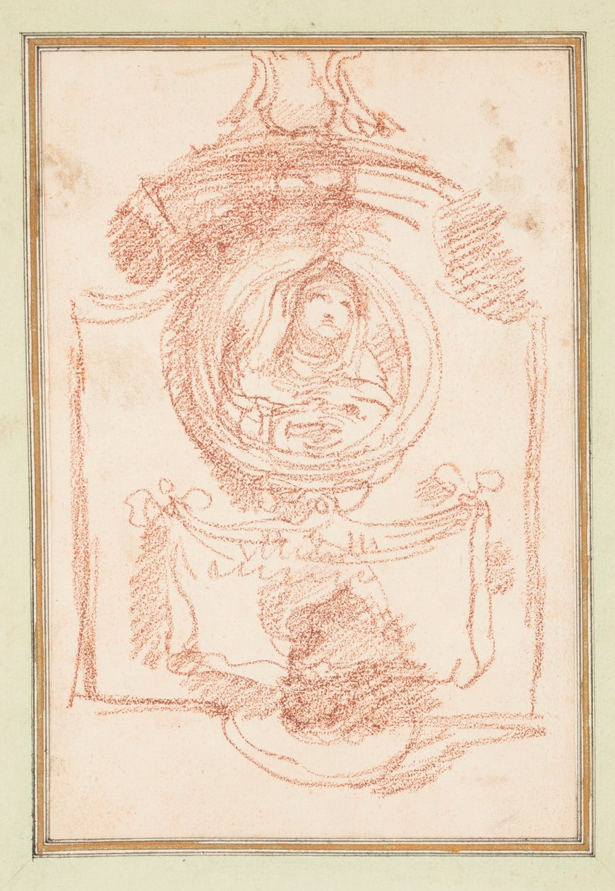 Tomb Decoration with Portrait by Jean Robert Ango
