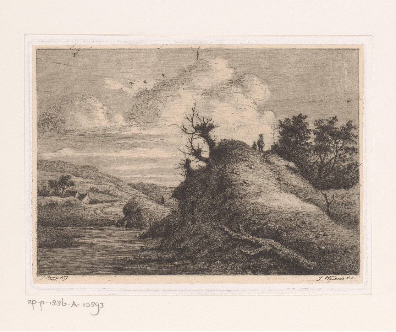 Walkers in a Dune Landscape by Jean Théodore Joseph Linnig