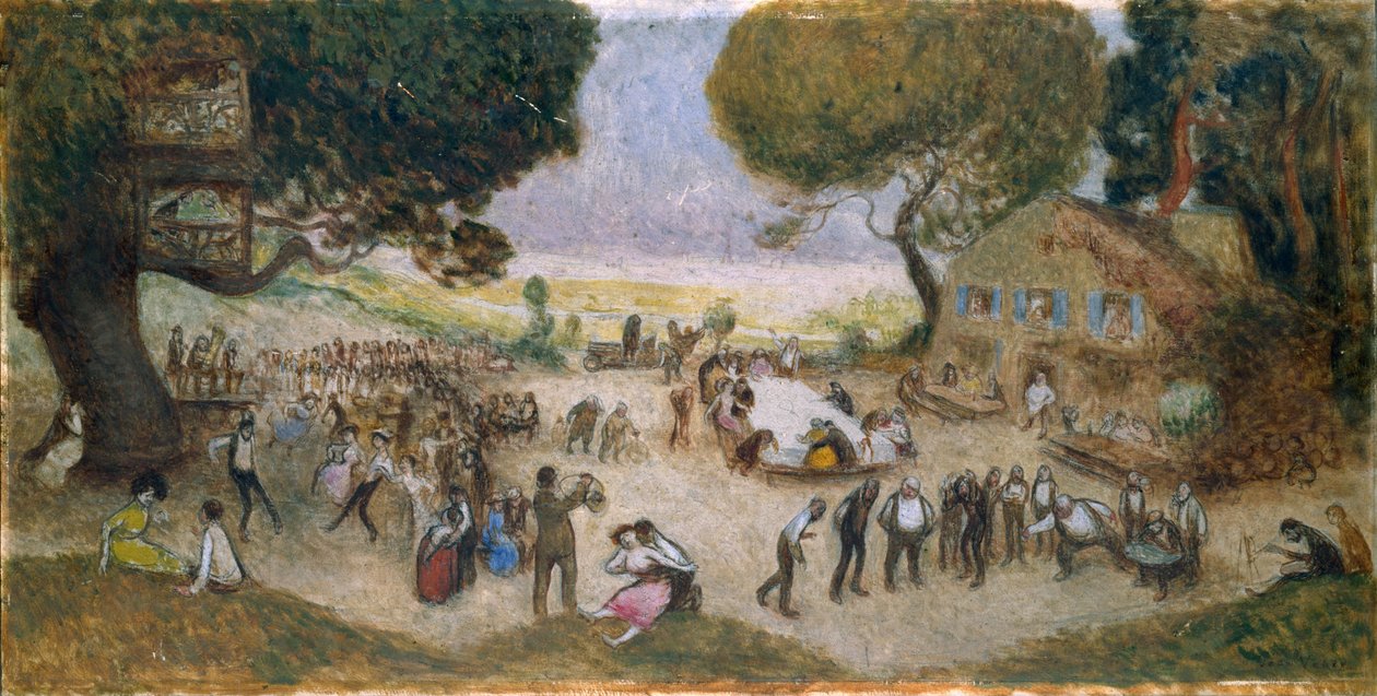 Sketch for Hôtel de Ville de Paris: Fête champêtre, circa 1906 by Jean Veber