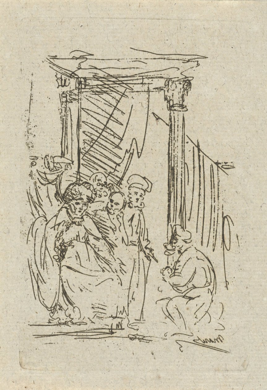 Kneeling Man Before a Prince by Jean Zacherie Mazel
