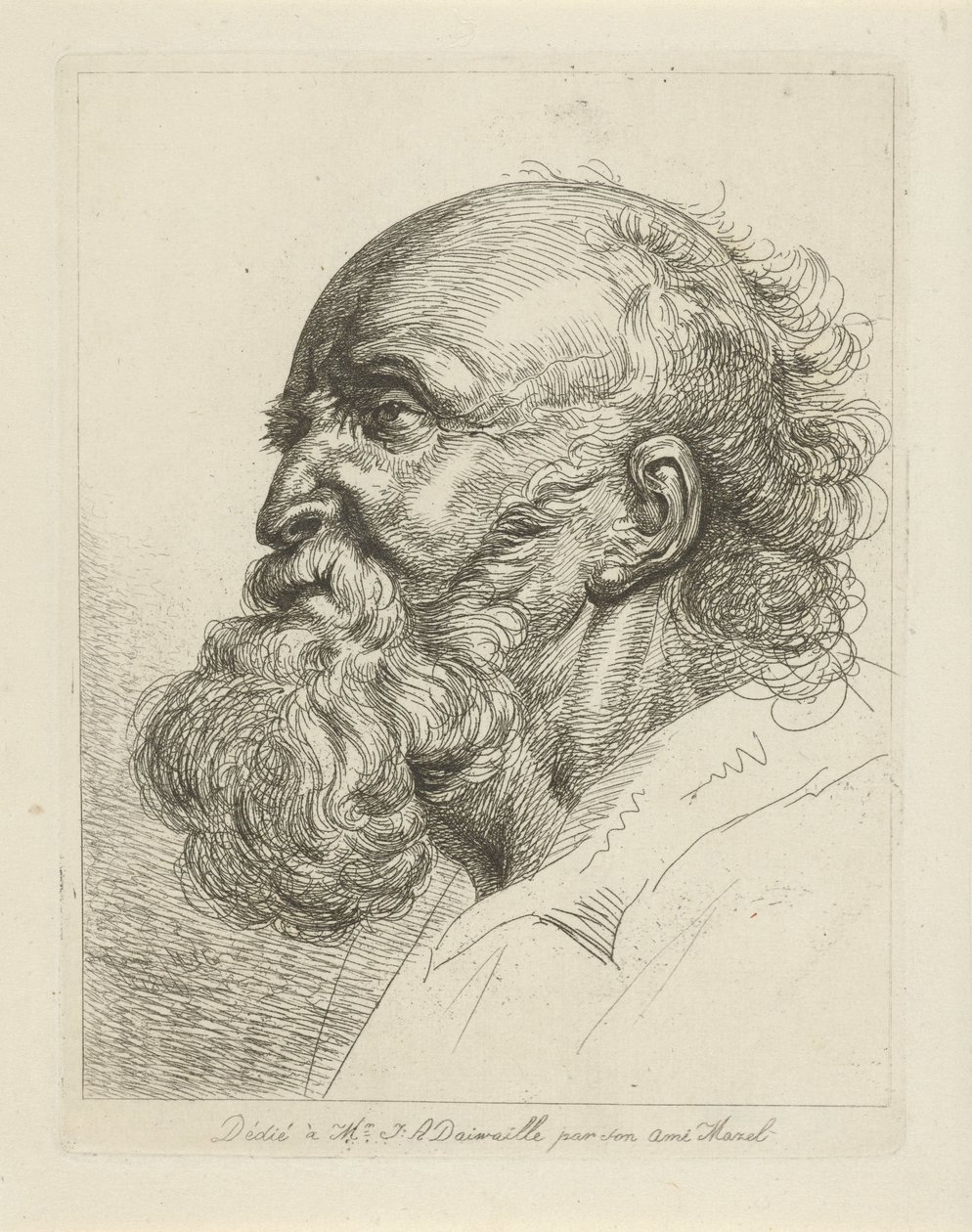 Portrait of an Old Man with Beard by Jean Zacherie Mazel