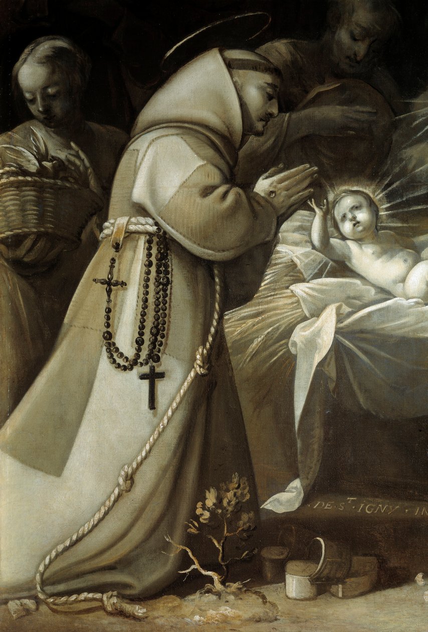 Adoration of the Shepherds: A Monk Praying Before the Child Jesus by Jean de Saint Igny