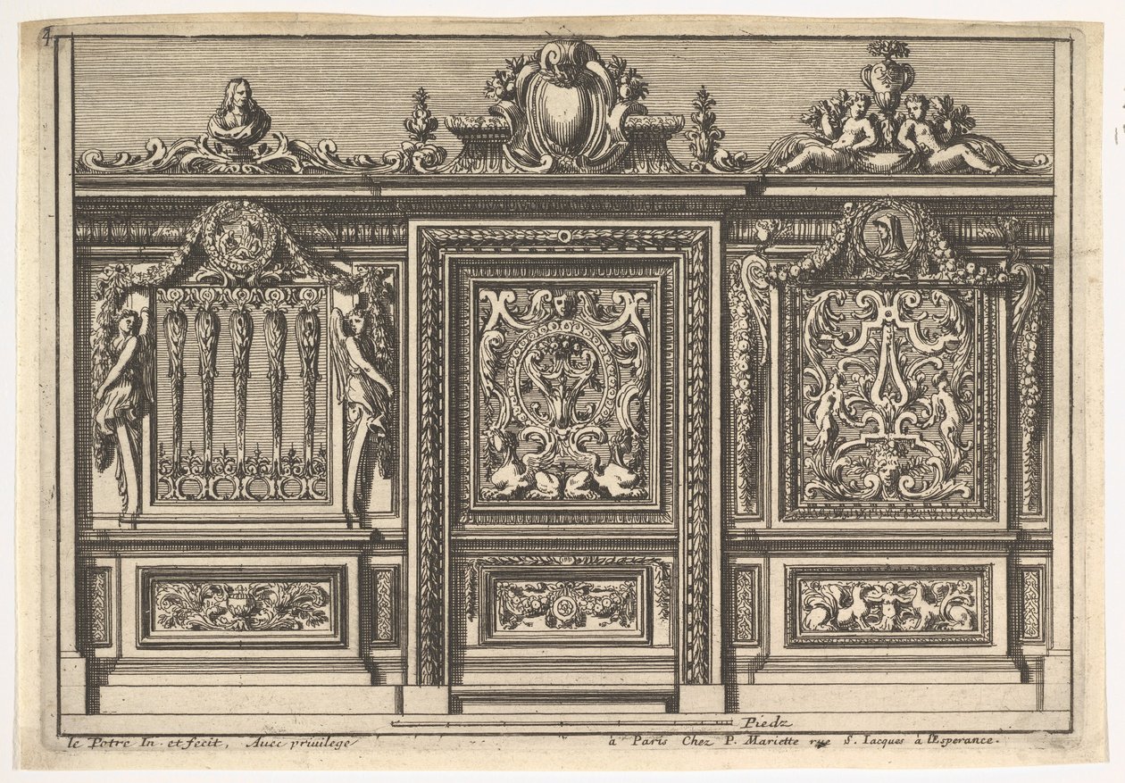 Design for a Choir Screen with Two Variants, from: Clôtures de chapelles by Jean le Pautre
