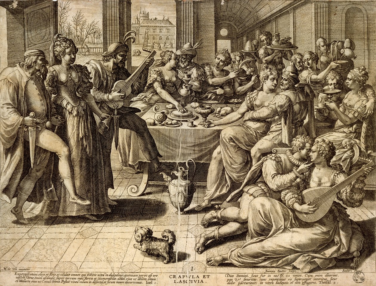 Dinner by Jean or Johann Sadeler