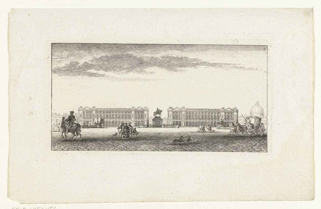 View of Place Louis XV in Paris (Vues de Paris, Views of Paris) by Jeanne Françoise Ozanne