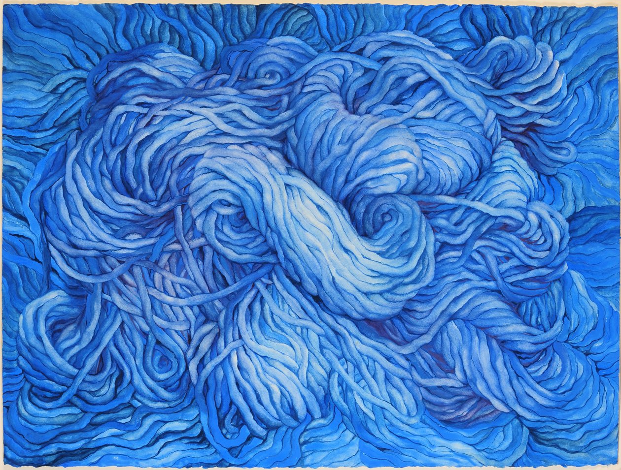 Wool Cobalt Blue by Jeanne Maze