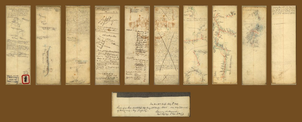 Memoranda of J. Hotchkiss, Top. Eng., Hd. Qrs., 2nd Corps, A.N.Va. - (Chancellorsville, Virginia) by Jedediah Hotchkiss