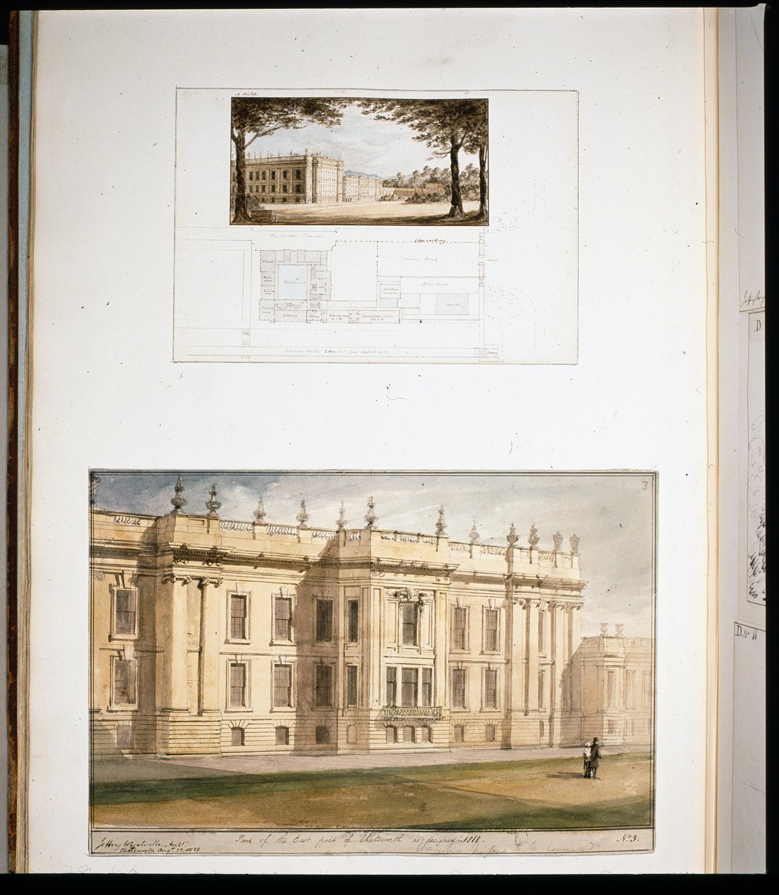 Designs for the East Elevation, Chatsworth House by Jeffry Wyatville
