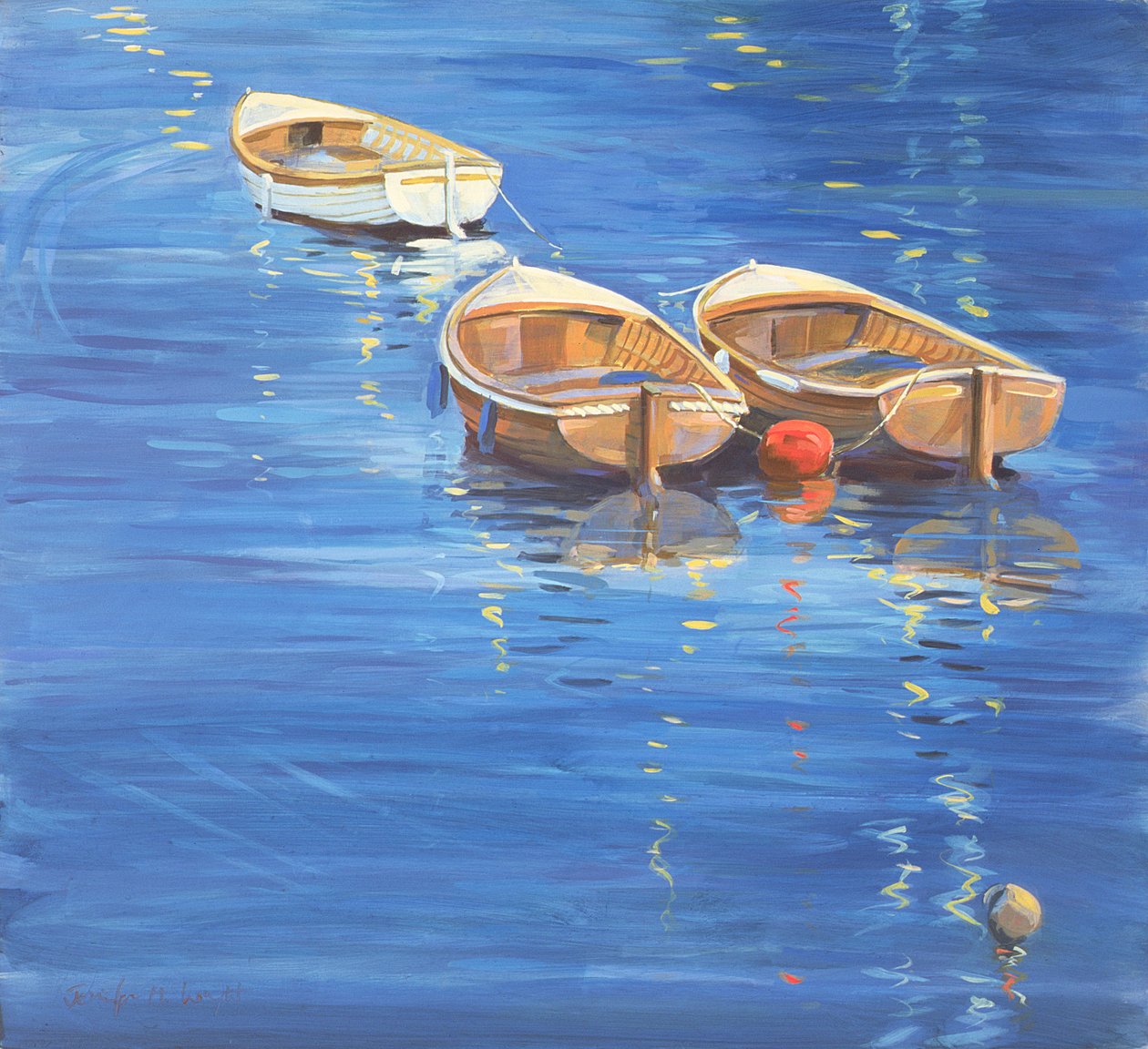 Moored Dinghies by Jennifer Wright