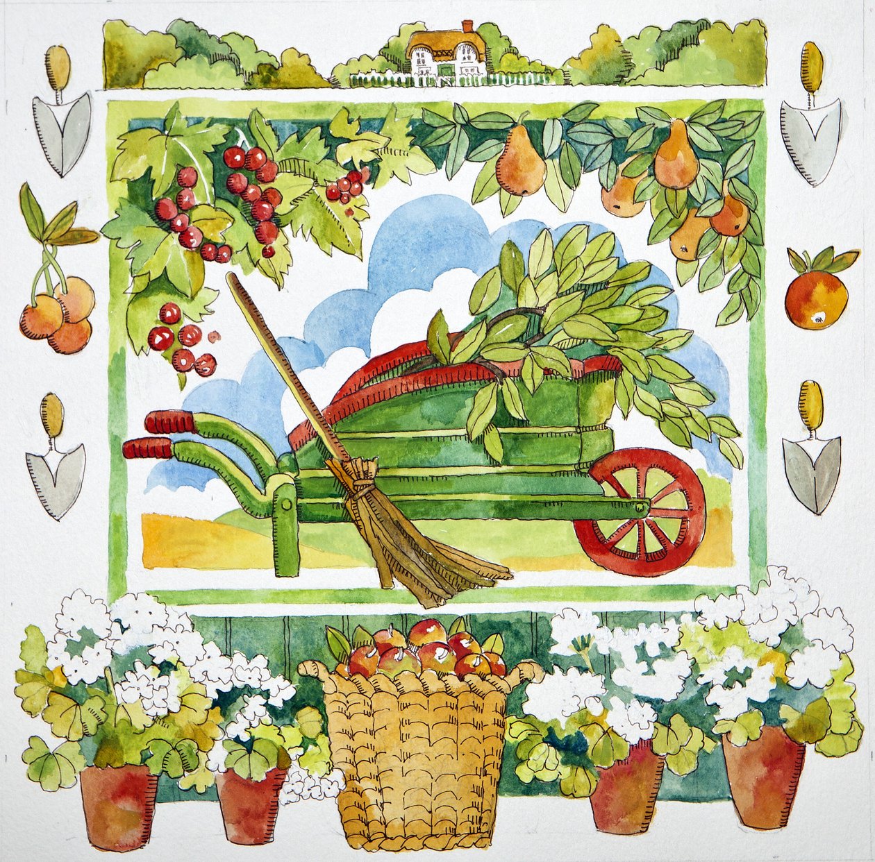 Wheelbarrow - garden surround, 2012 by Jennifer Abbott