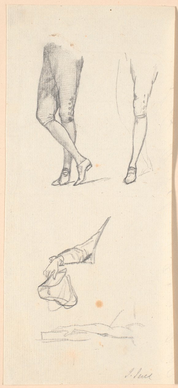 Leg and Arm Studies for the Portrait of Frederick VI by Jens Juel
