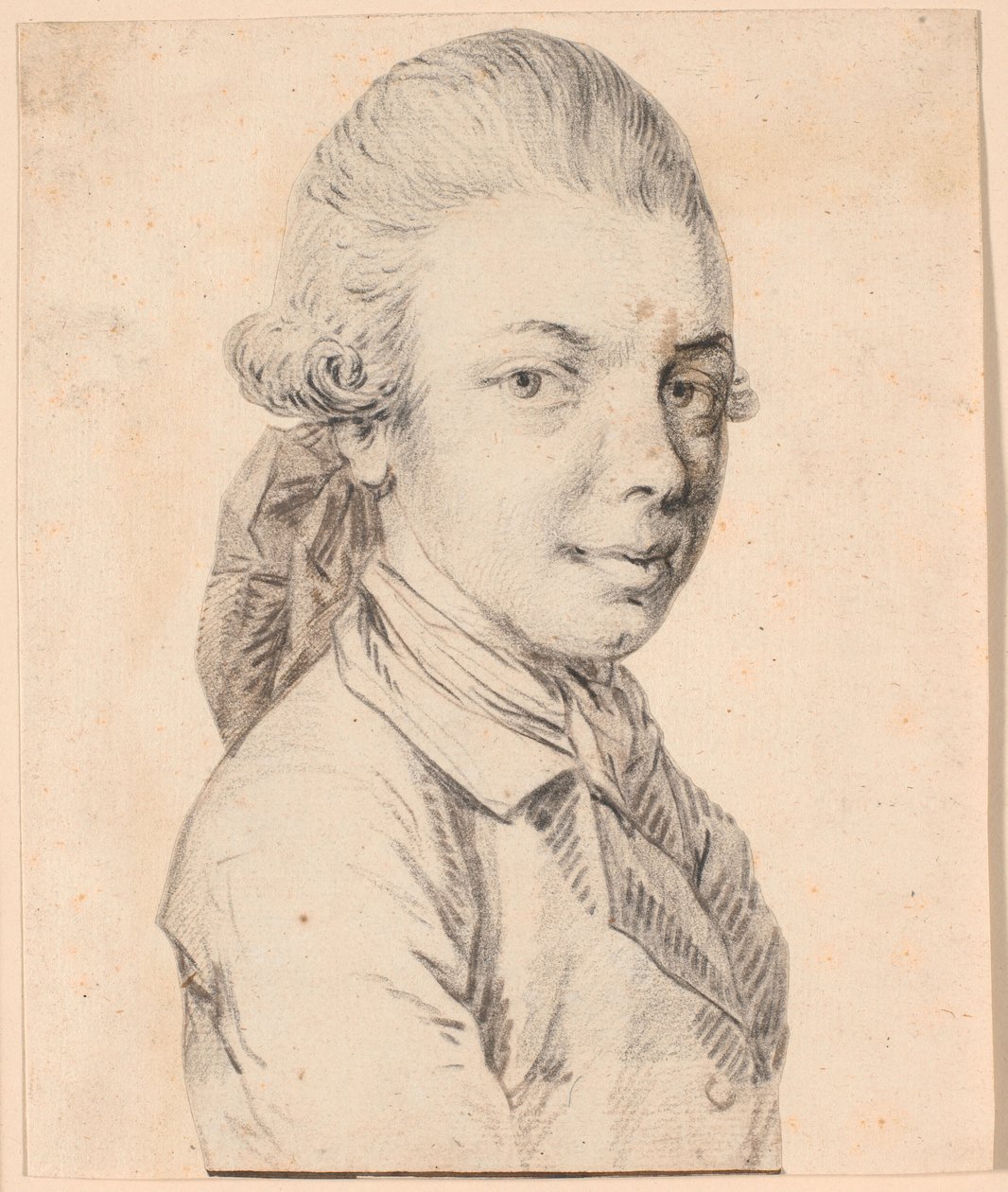 Self-Portrait as a Young Man. Bust in Three-Quarter Profile to the Right by Jens Juel