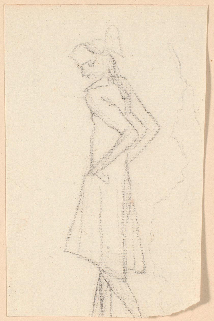 Walking Gentleman, Seen Half from the Back, Walking to the Left by Jens Juel