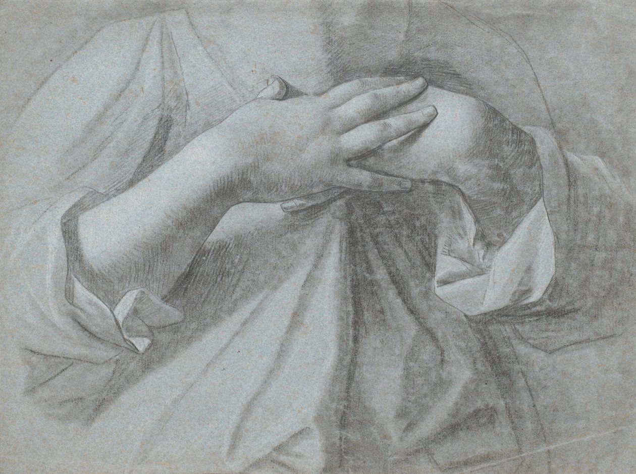 Study of a Pair of Hands, Crossed Over the Chest by Jens Juel