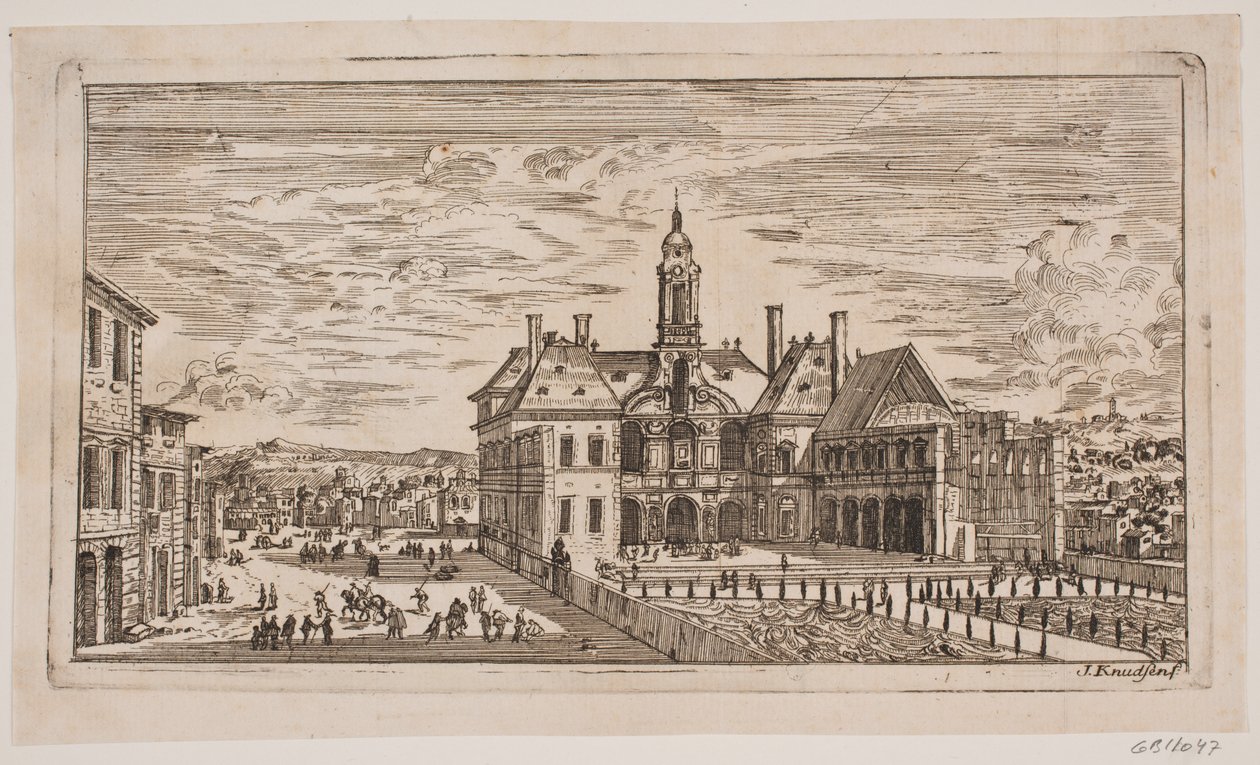 View of a Square in an Italian City by Jens Knudsen