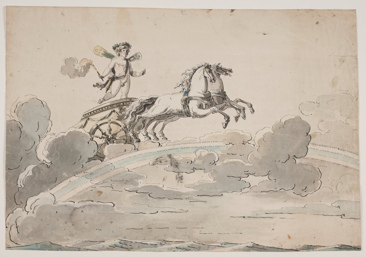 Eros Riding in a Chariot on the Rainbow by Jens Petersen Lund
