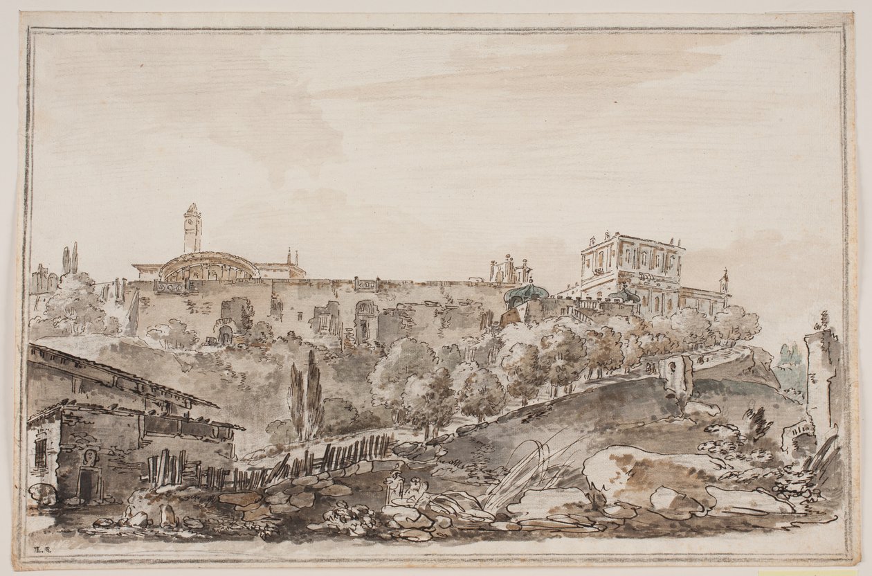 City View with Palace and Church Surrounded by Wall by Jens Petersen Lund