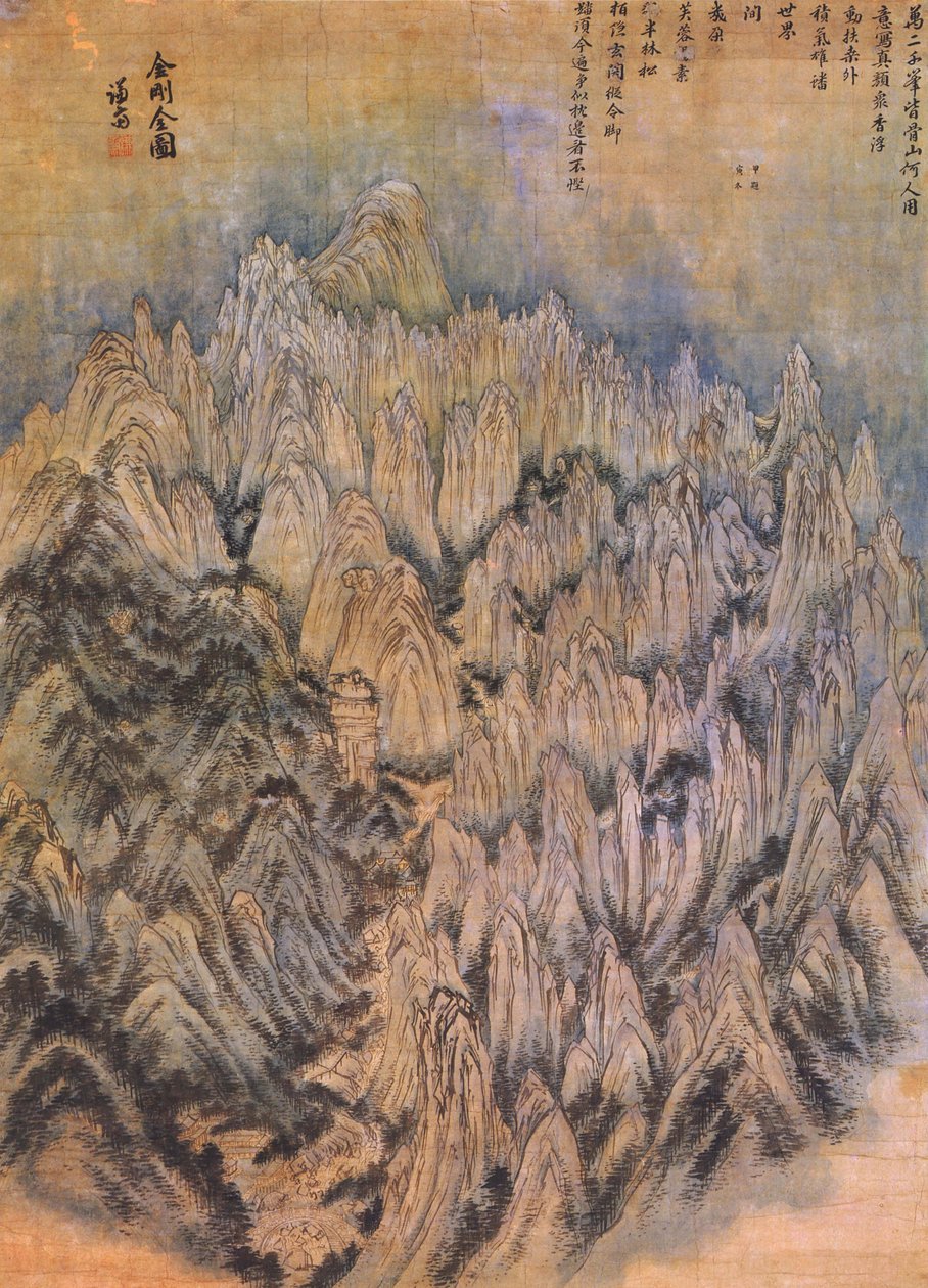 General View of Mt. Geumgang by Jeong Seon