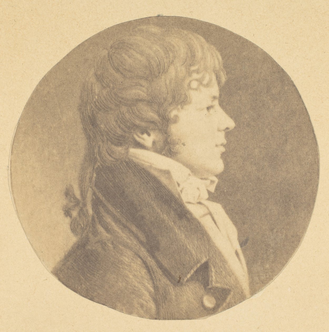 Mezzotint portrait of a Young Man in Profile, from The St. Memin Collection of Portraits, 1862 by Jeremiah Gurney