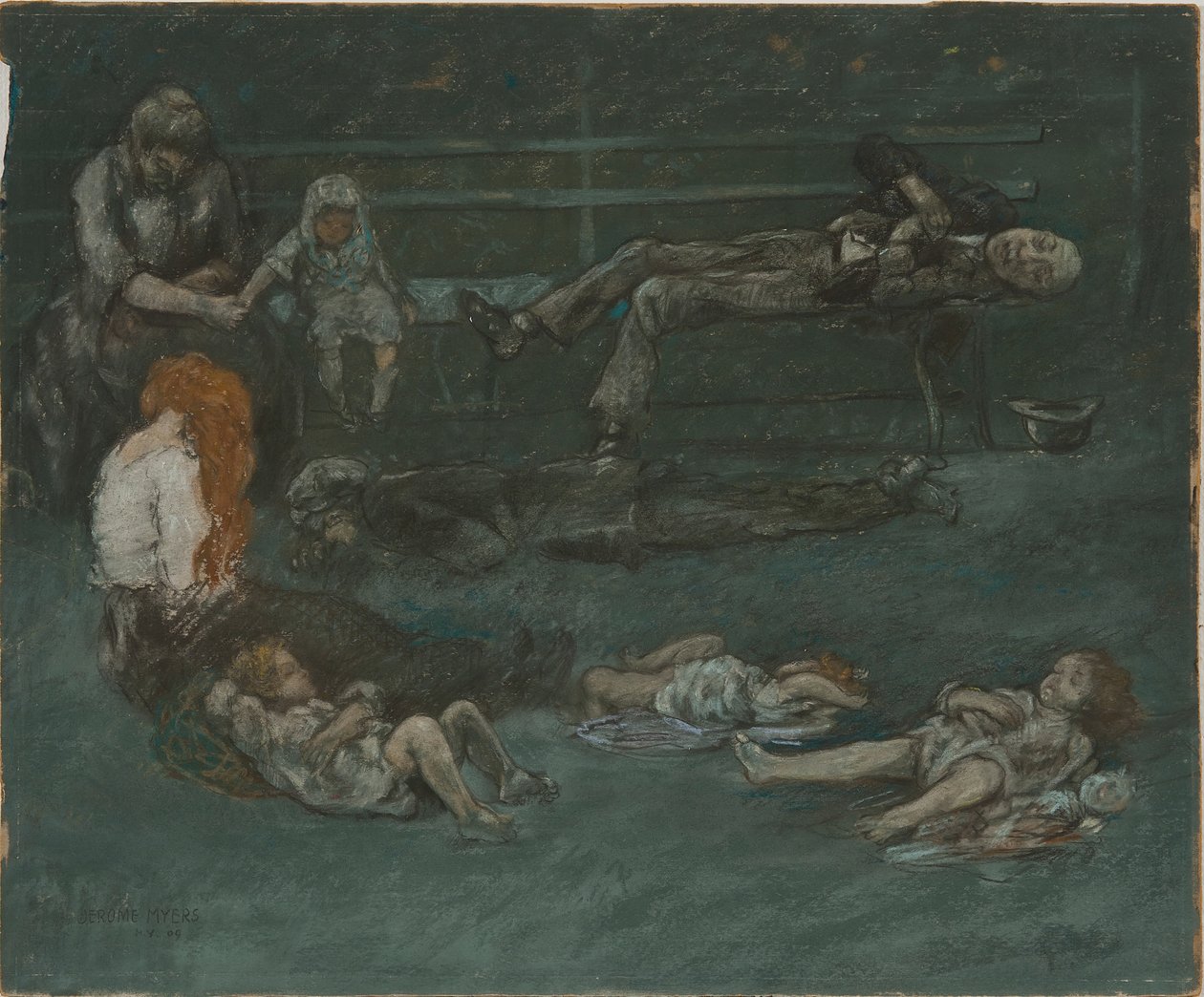 Park Bench at Night, 1909 by Jerome Myers