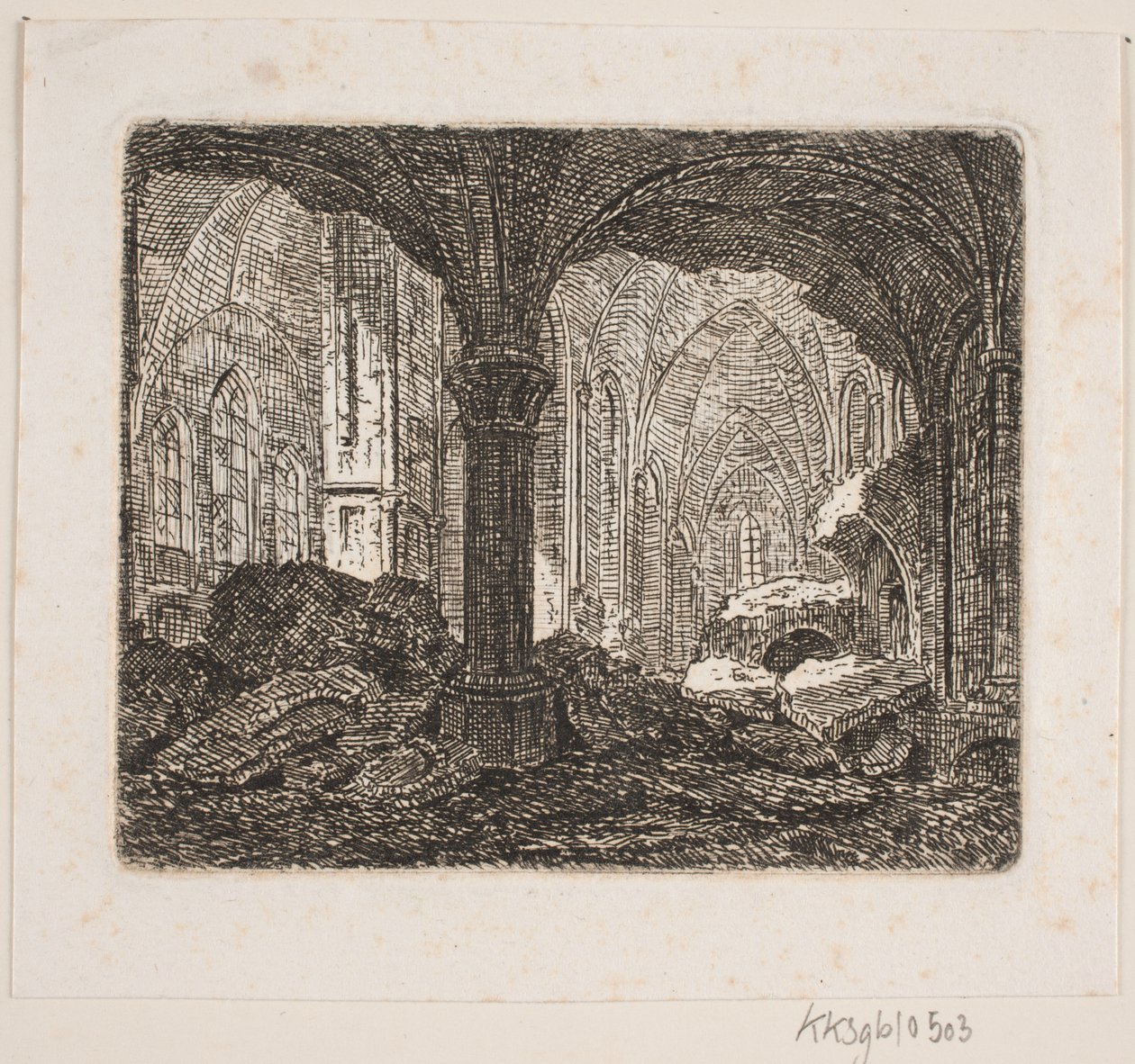 Interior from the Same Ruin 1806 by Jes Bundsen