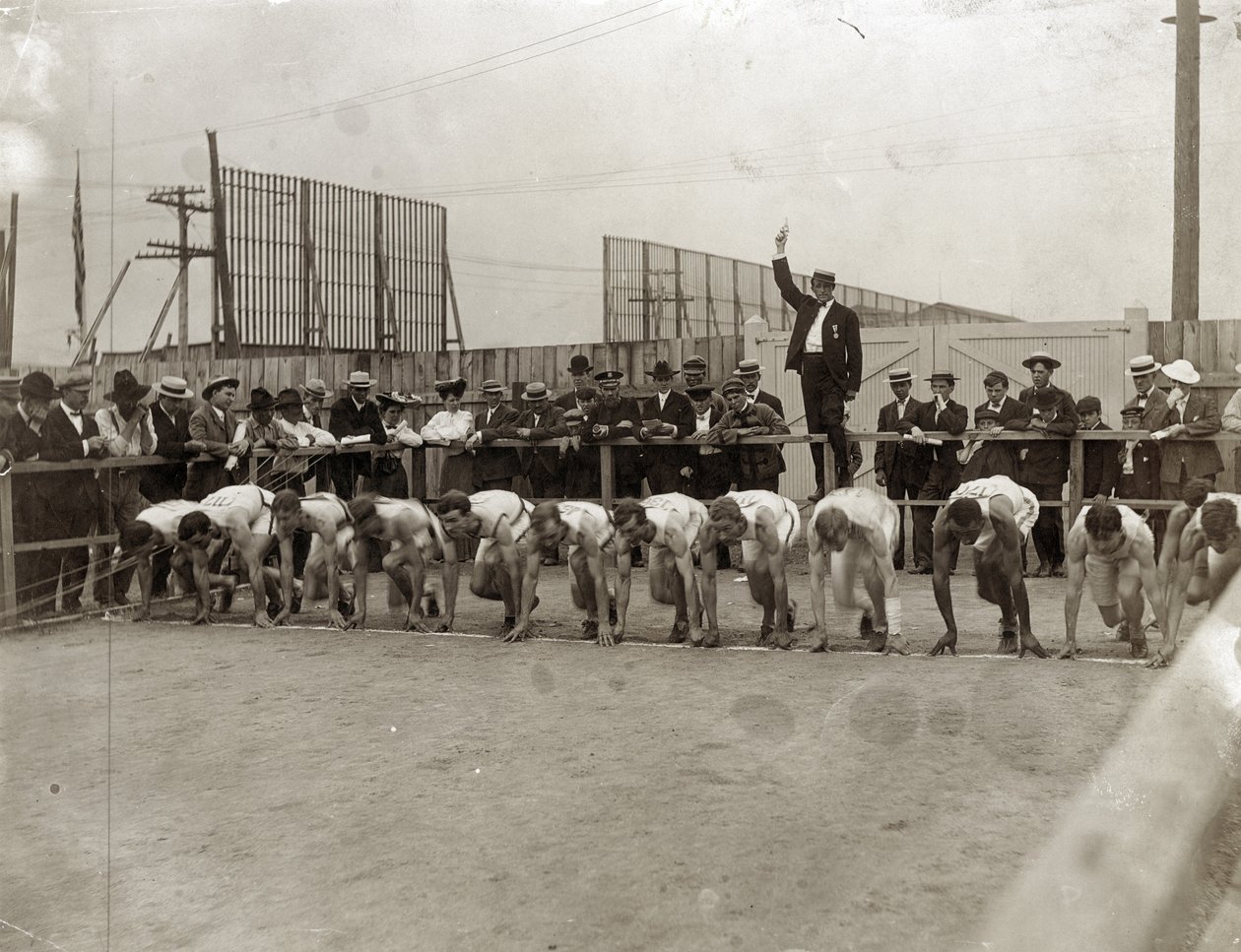 Olympic Games - Start of the 400 Meter Race at the 1904 Olympics by Jessie Tarbox Beals