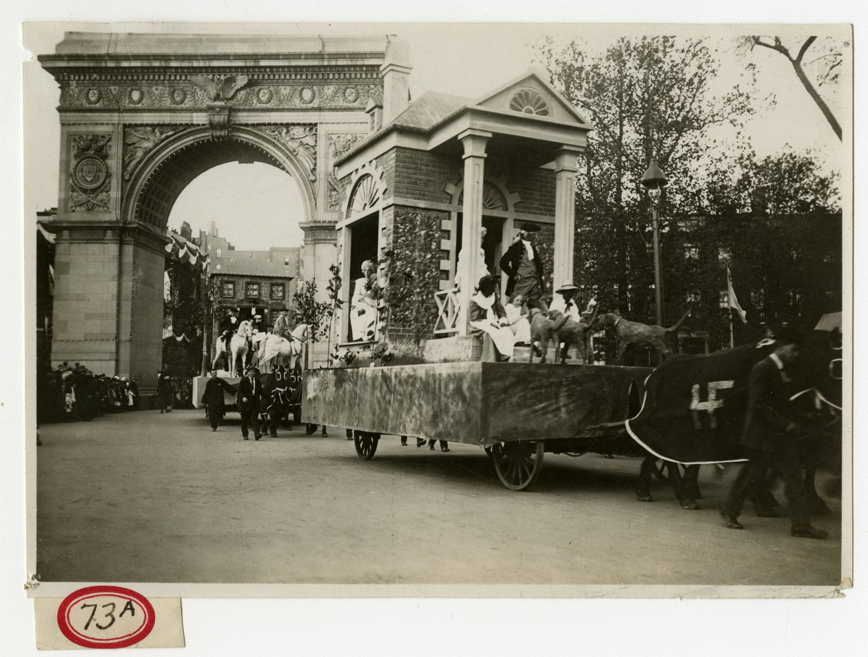 Historical Parade Colonial Home Float No 27 by Jessie Tarbox Beals