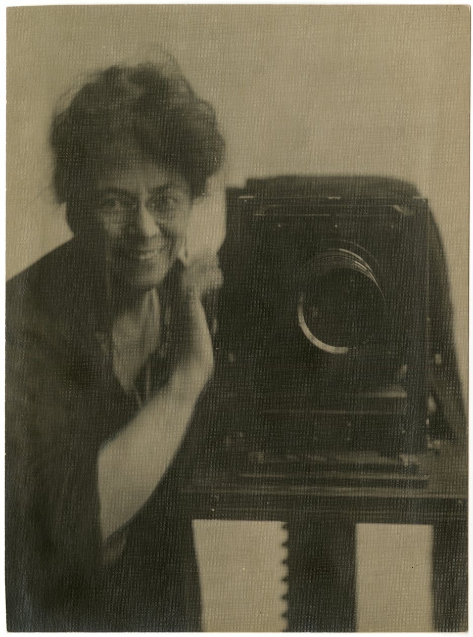 Jessie Tarbox Beals, self-portrait with camera by Jessie Tarbox Beals