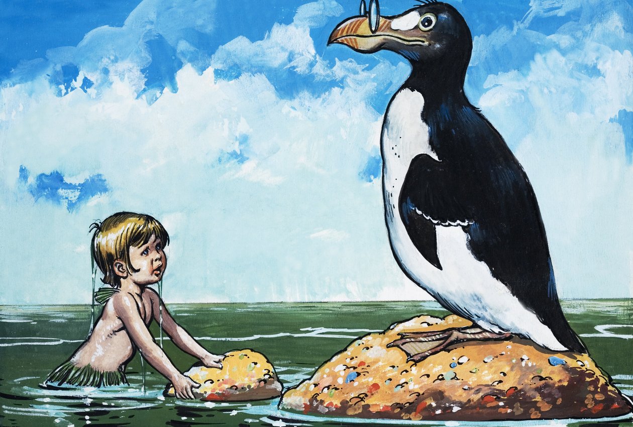 Boy and A Garefowl by Jesus Blasco