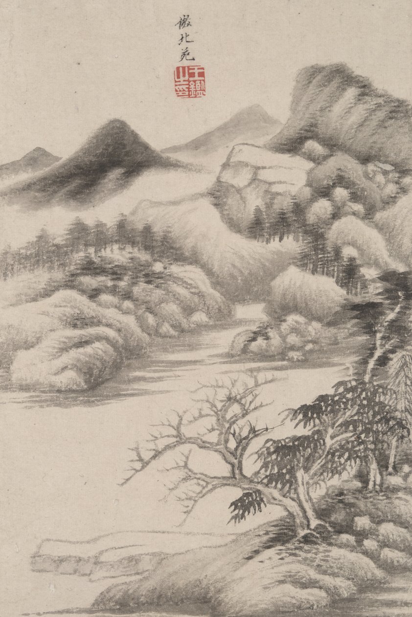 Landscape in the Style of Various Old Masters: In the Style of Dong Yuan by Wang Jian