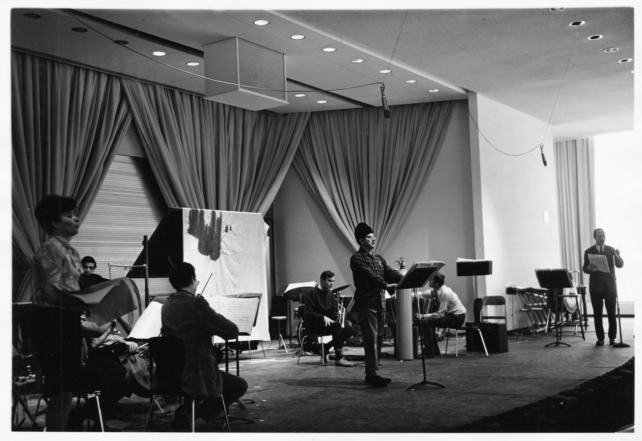 Klaus von Wrochem, composer, performance of his Pieces (1966) by Jim Tuttle