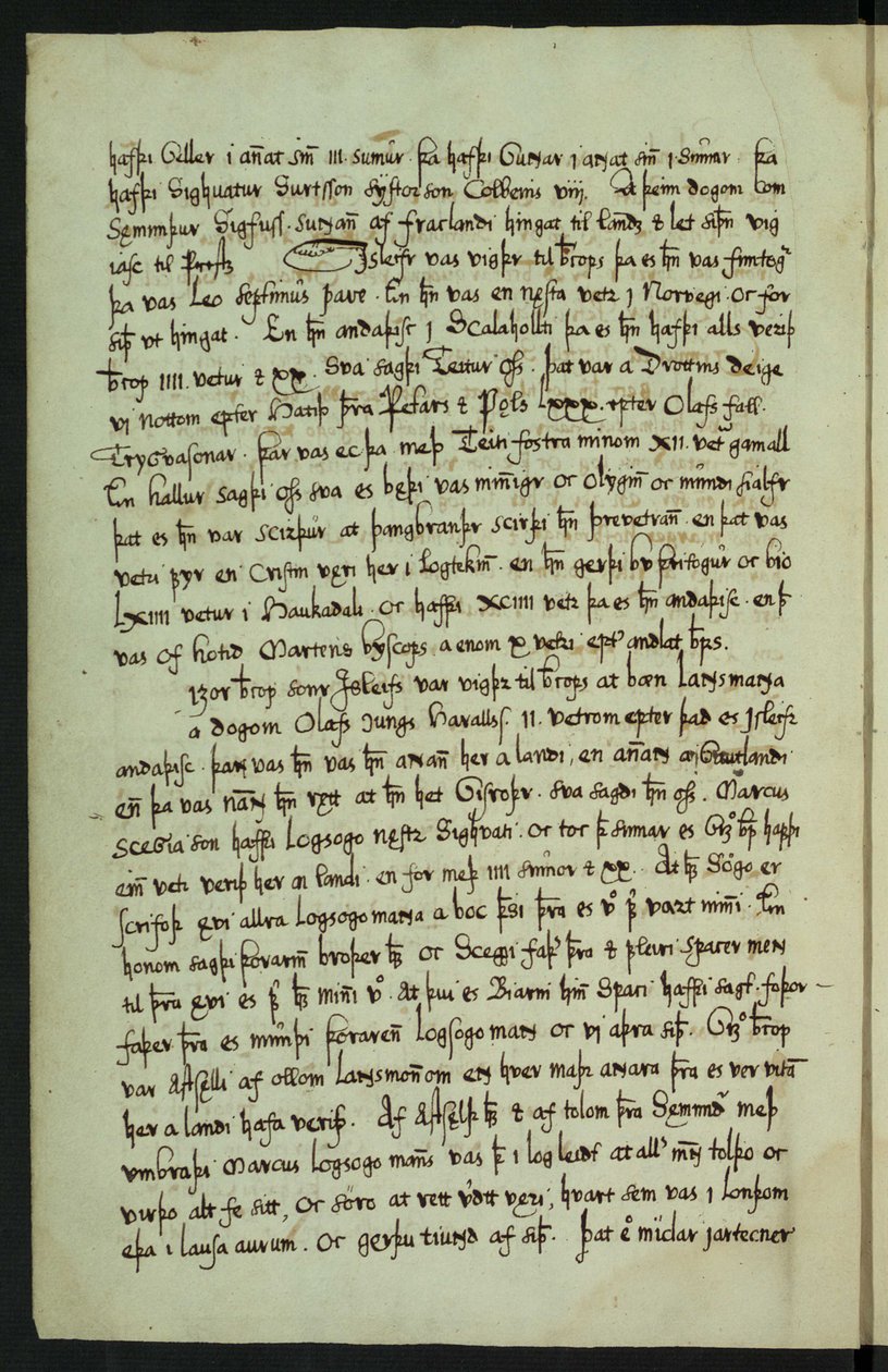 Copy of Íslendingabók by Jón Erlendsson, stored at Árni Magnússon Institute (page 14/25) by Jón Erlendsson