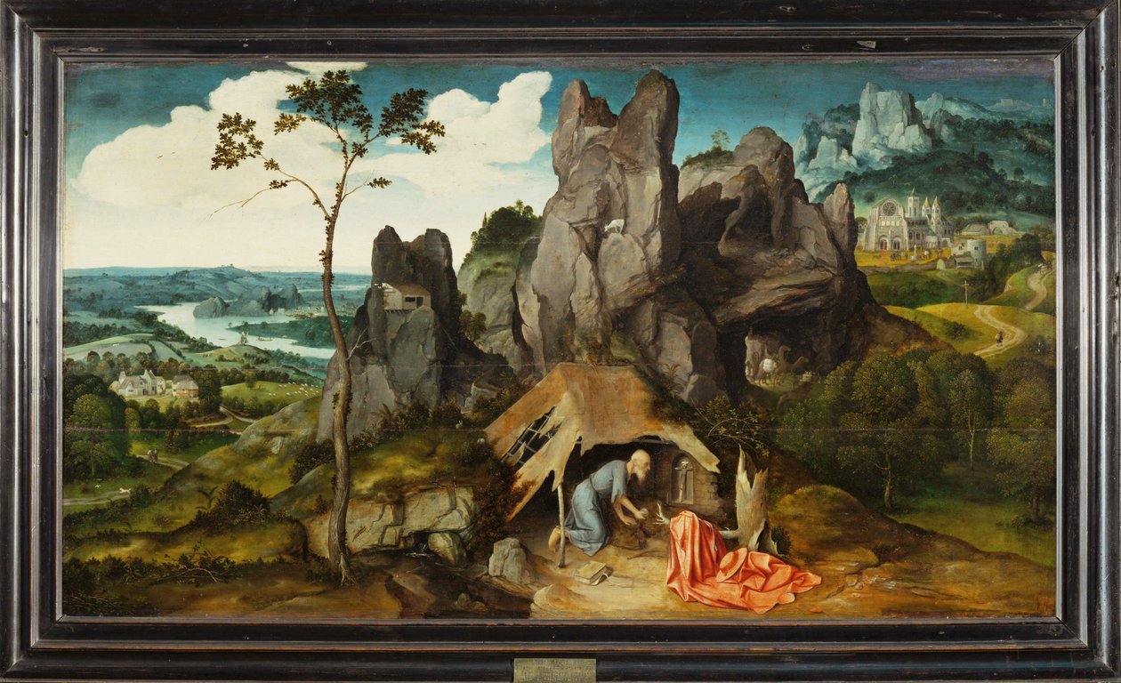 Saint Jerome in the Desert by Joachim (attr.) Patinir