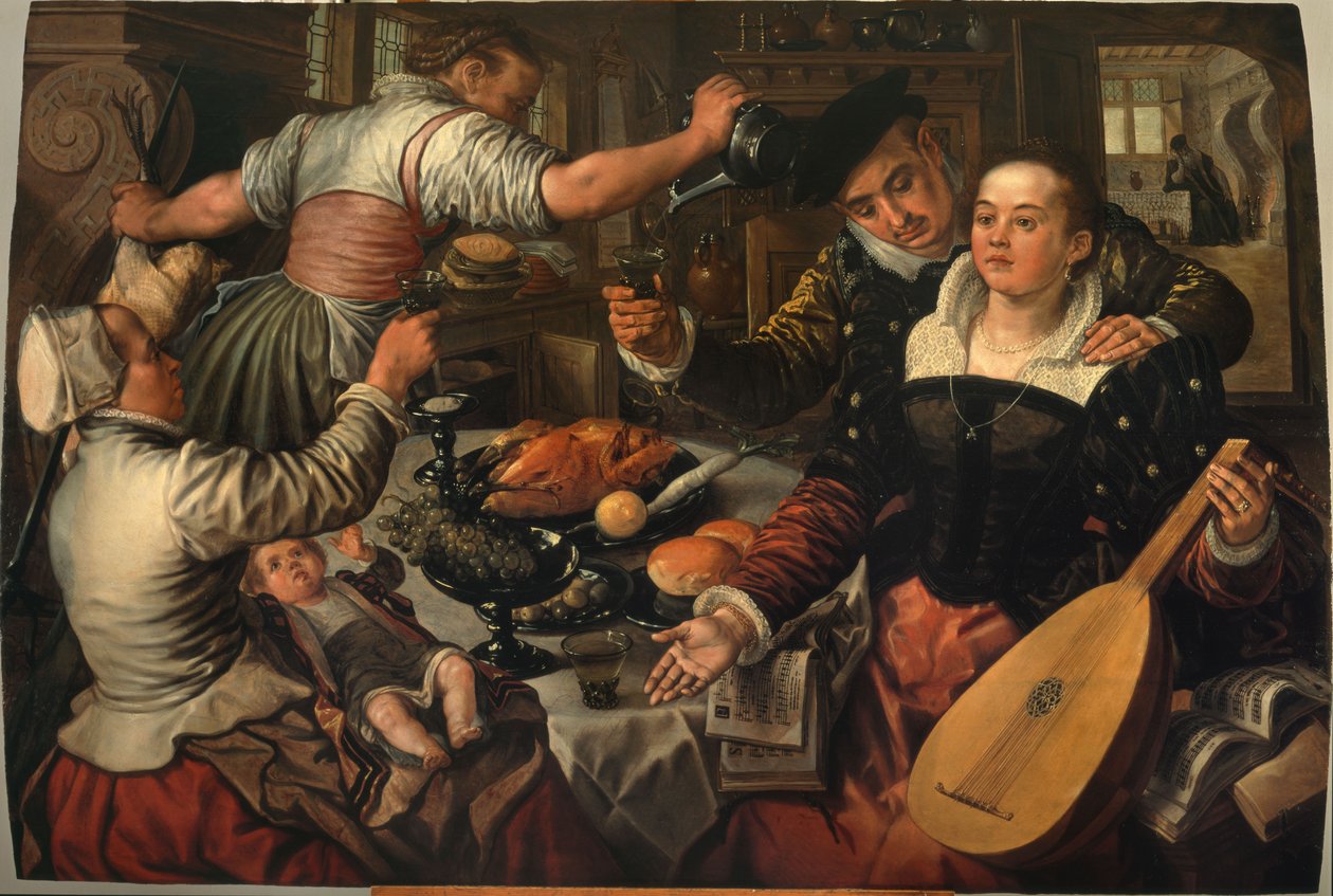 Kitchen Scene with Concert by Joachim Beuckelaer