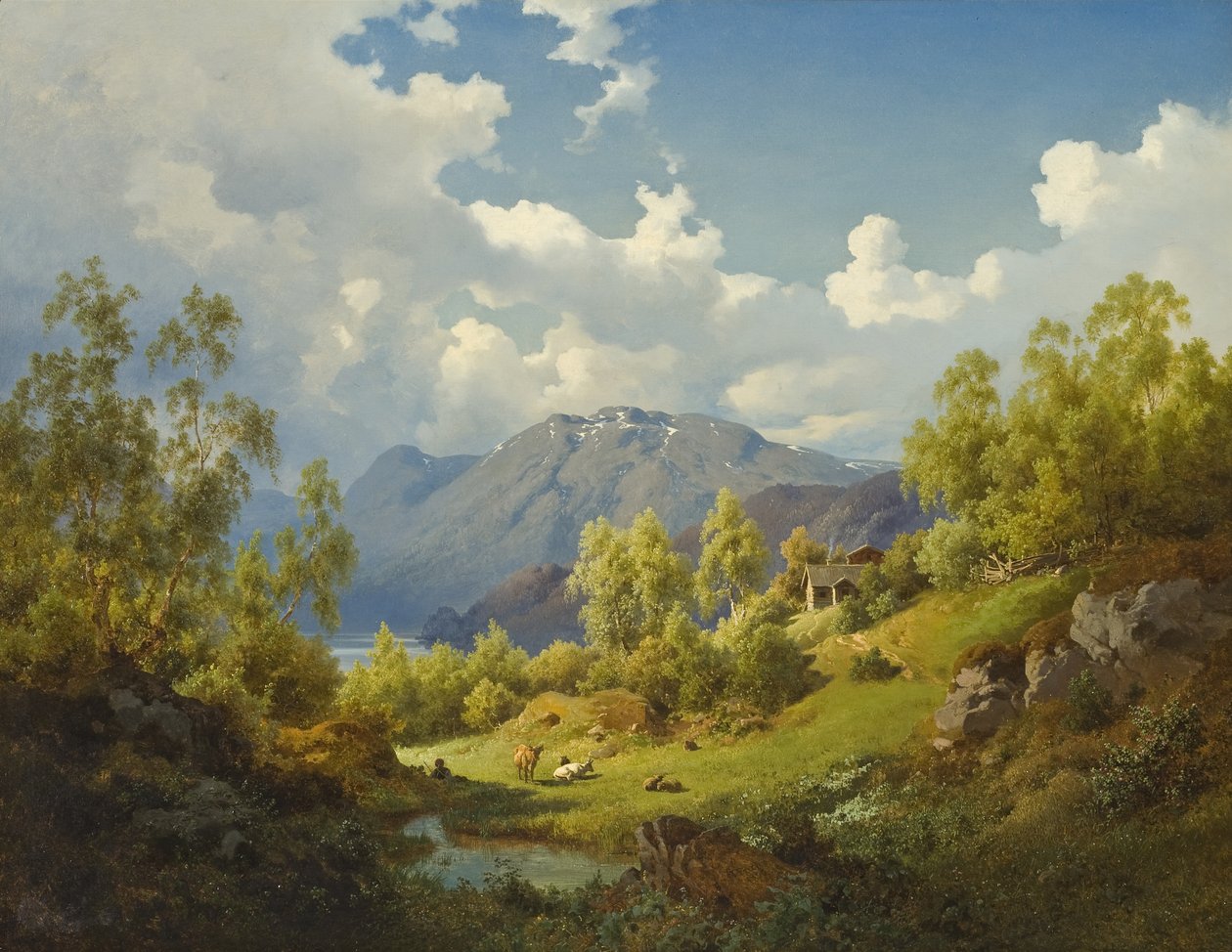 Landscape, Motif from the Numme Valley in Norway by Joachim Frich