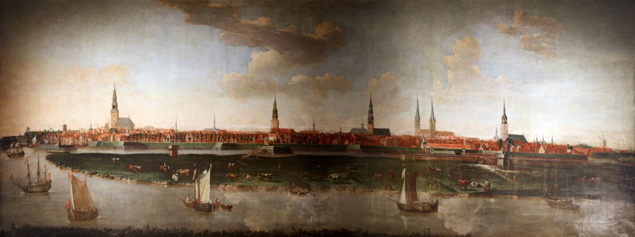 City View of Hamburg 1861 by Joachim Luhn