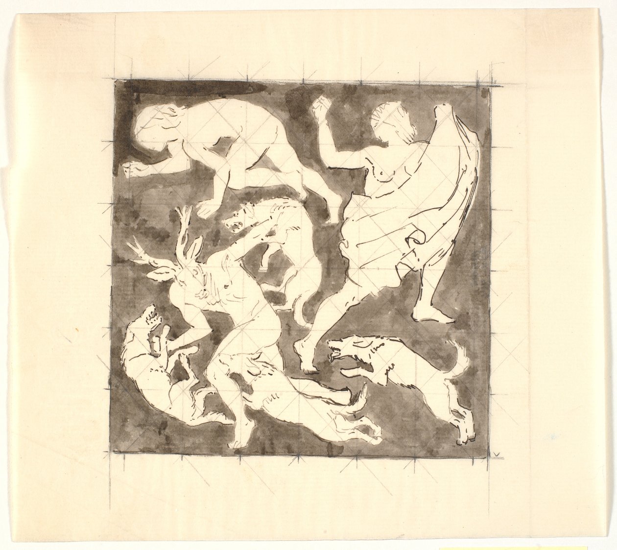 The Death of Actaeon by Joakim Frederik Skovgaard