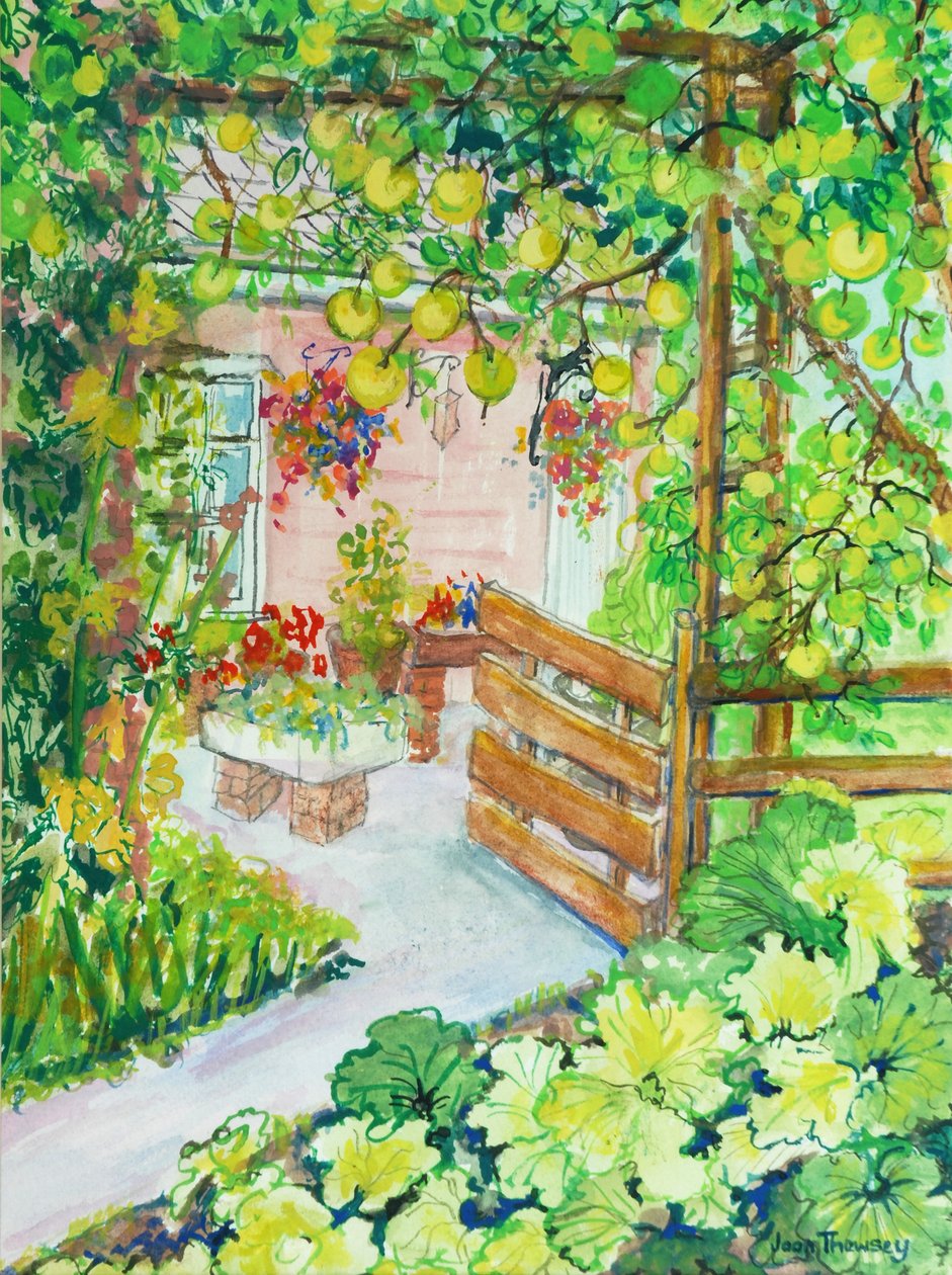 Rhubarb and Apples, Red Cottage Studios Suffolk by Joan Thewsey