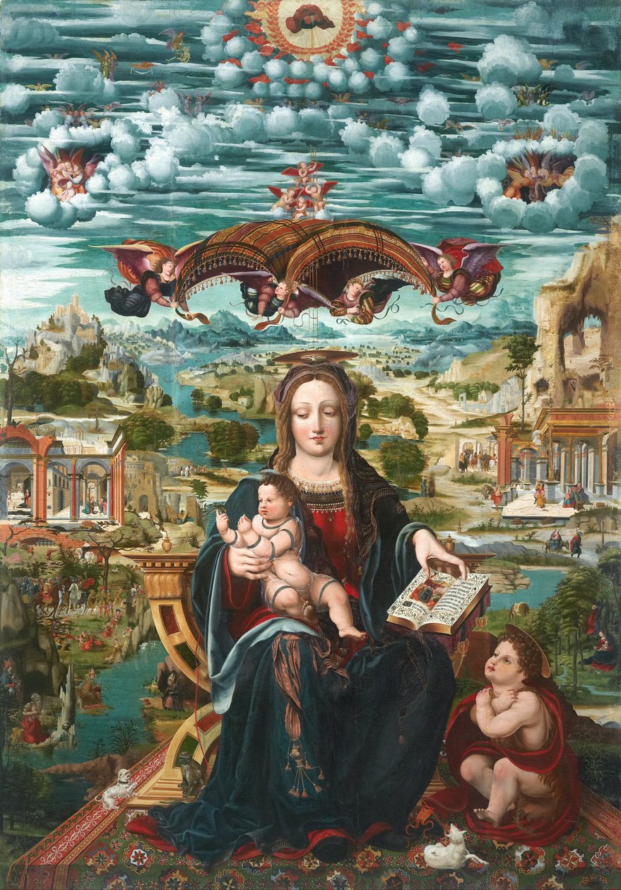Virgin and Child with the Infant Saint John by Joan de Burgunya