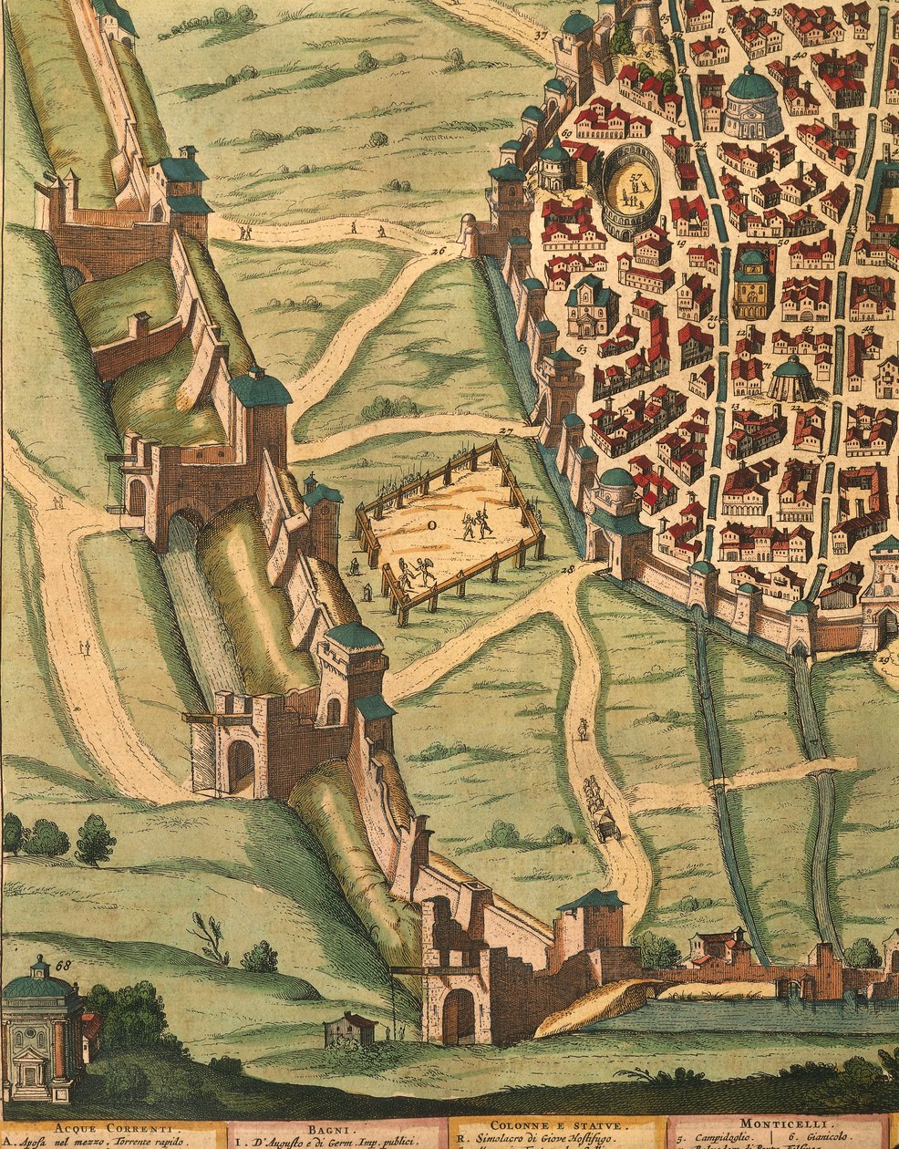 Map of Bologna, from Theatrum Civitates et Admirandorum Italiae (detail) by Joan Blaeu