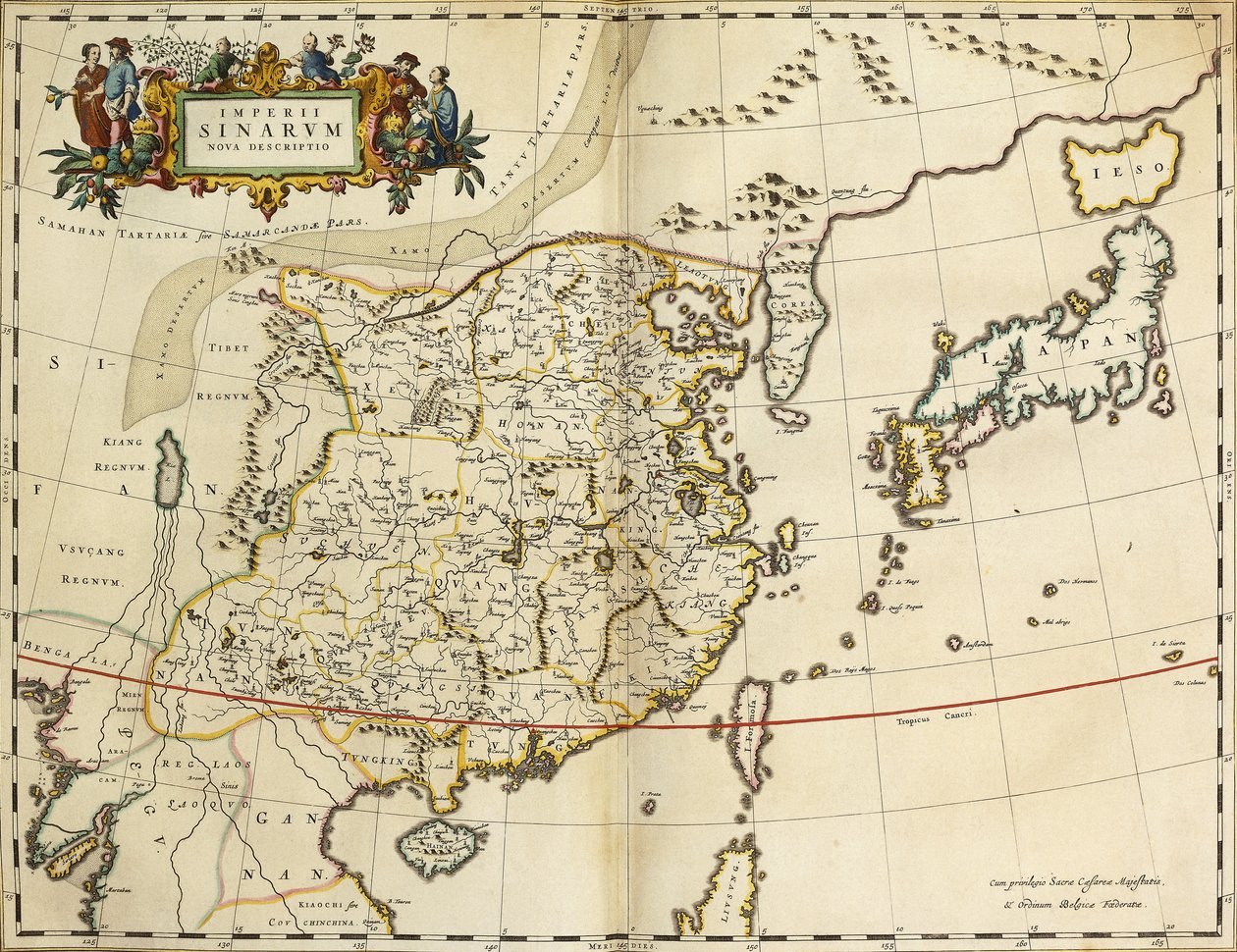 Map of China, from "Atlas Maior Sive Cosmographia Blaviana" by Joan Blaeu