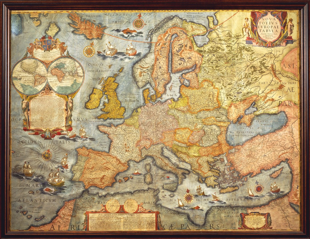 Map of Europe 1686 by Joan Blaeu by Joan Blaeu