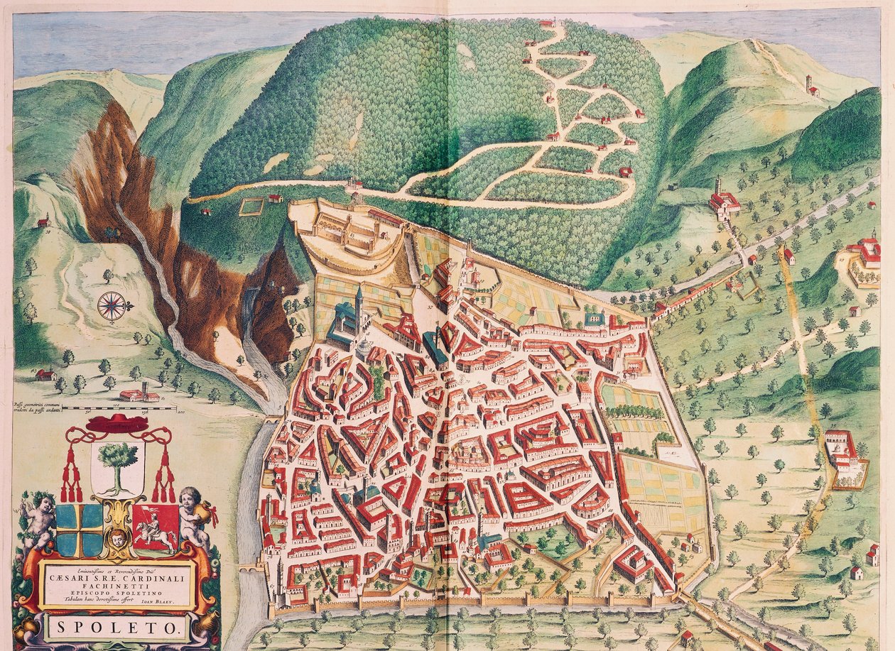 Map of Spoleto by Joan Blaeu