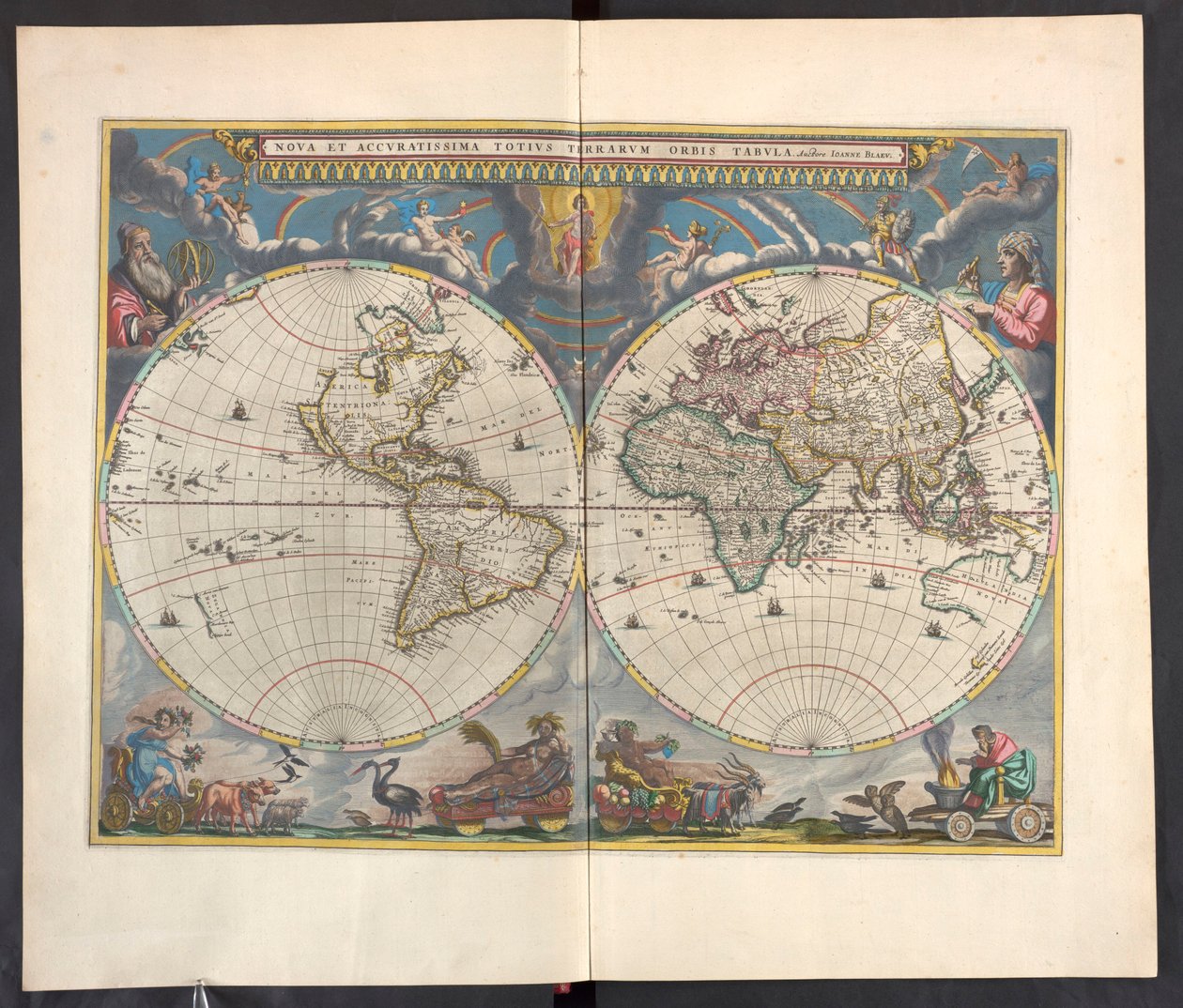 New and most accurate map of the whole world by Ioanne Blaeu by Joan Blaeu