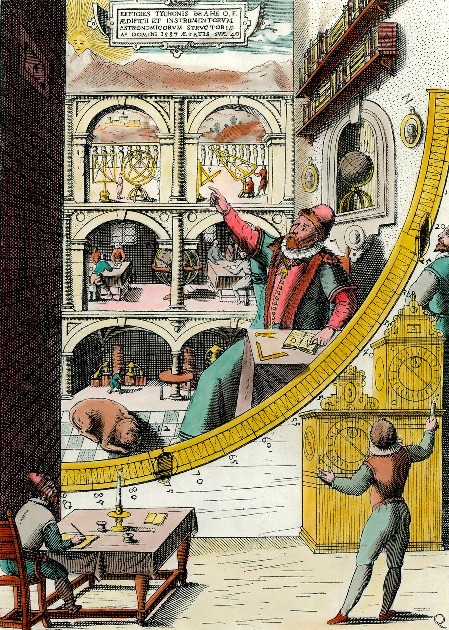 Representation of Tycho Brahe in His Observatory by Joan Blaeu