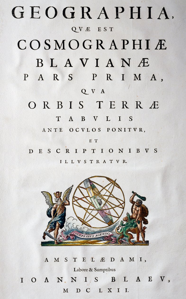 Title Page of Part I, Atlas Maior, Atlas in 11 Volumes, by Joan Blaeu by Joan Blaeu