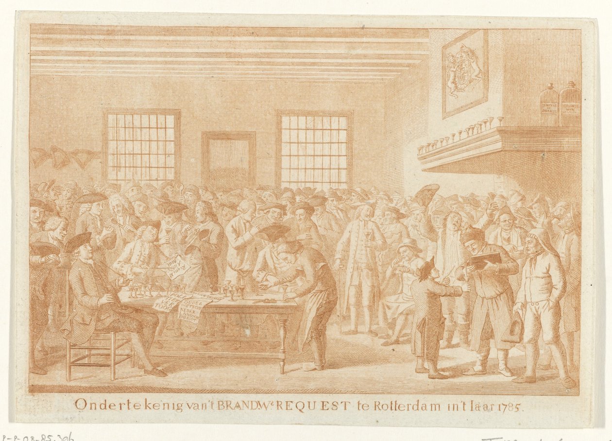 Signing of the Brandywine Petition in Rotterdam, 1785 by Joannes Hulstkamp (attributed to)